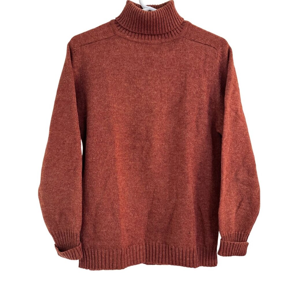 Vintage Catalina Martin Womens Brown/Maple Wool Turtleneck Long Sleeve Sweater M